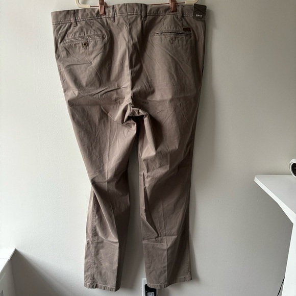 Brax Evans Flat Front Kapok &‎ Pima Luxury Chinos sz 42/34 - Picture 4 of 11